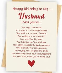 unique birthday wishes for husband with love