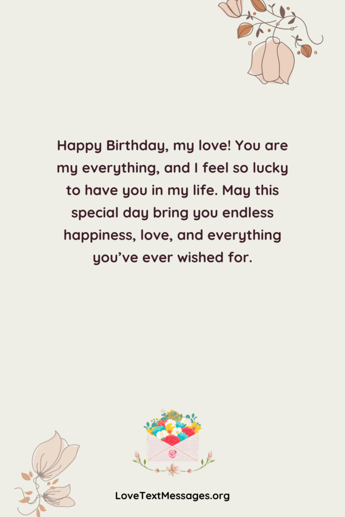 birthday wishes for love