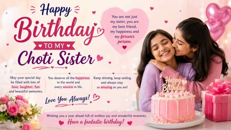 choti sister birthday wishes in english